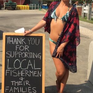 floral bathing  suit coverup